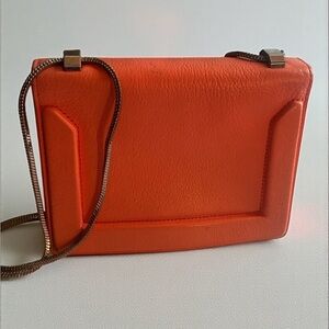 3.1 Phillip Lim Peach Leather Soleil mini chain crossbody bag designer chic